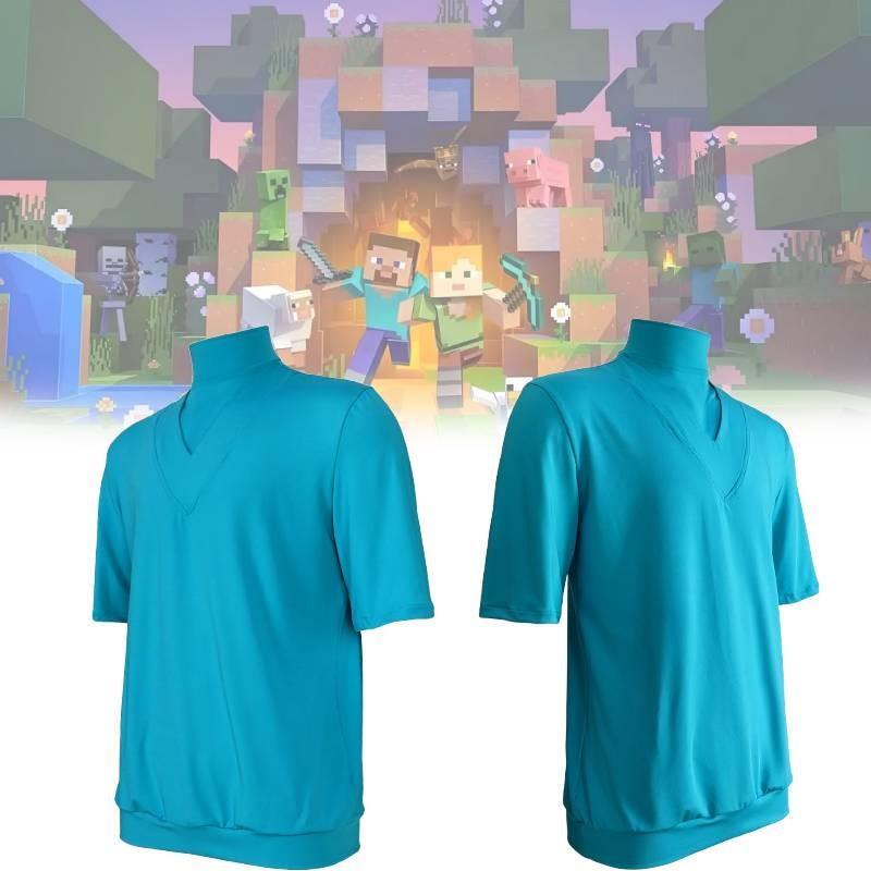 Steve Polyester Minecraft Cosplay Apparel Adult Halloween Costume Adults Young