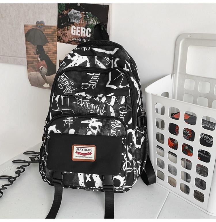 

Trendy Nylon Backpack For Students With Comfortable Arc Shoulder Straps For Everyday Use чёрный