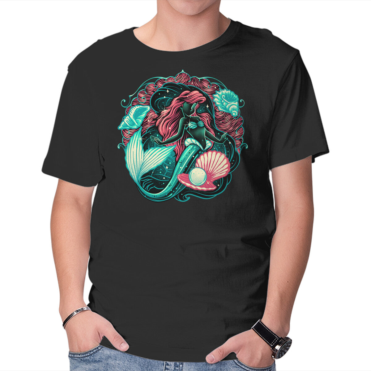 Unisex Crew Neck T-Shirt Under The Seas Of Stars Graphic Short Sleeve Casual Tee XXXXL