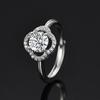 Moissanite Four-Leaf Clover Adjustable Open Wedding Ring – 1 Carat Light Luxury for Women