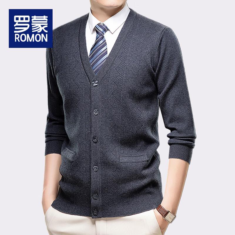 Luomeng Мужской утолщенный кардиган с V-образным вырезом 2XL 4100₽