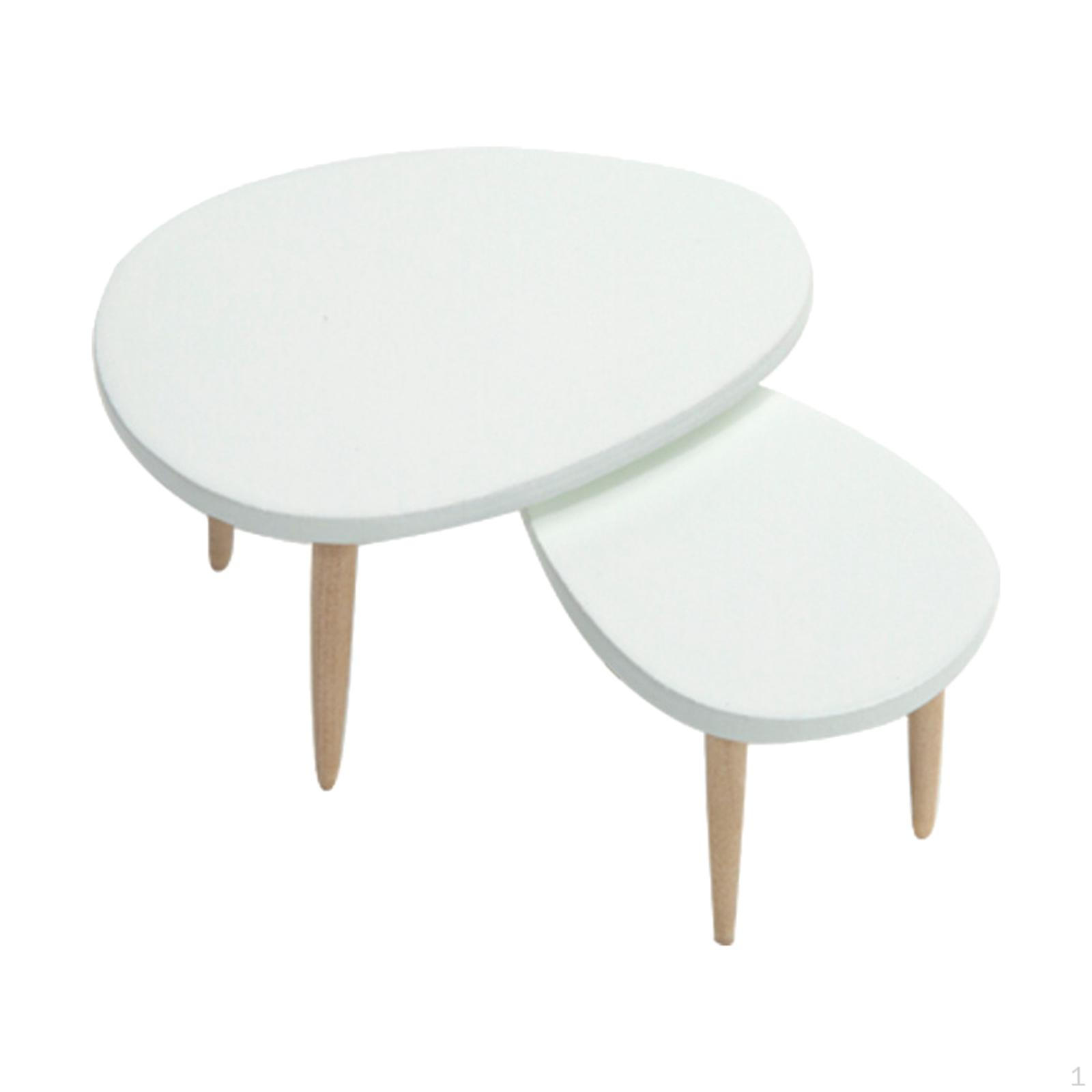 

Дерев яний стіл для лялькового будиночка 1/12, модель для DIY-сцени, обідній столик для вітальні, балкона, спальні білий