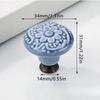 Single Hole Round Ceramic Knob Handle Flower Surface Cabinet Kitchen Door Drawer Handles Dresser Knobs Pulls Furniture Hardware