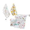 High-Density Pure Cotton Baby and Toddler Towel Set: Cartoon Drool Bib & Thin Hand Towel