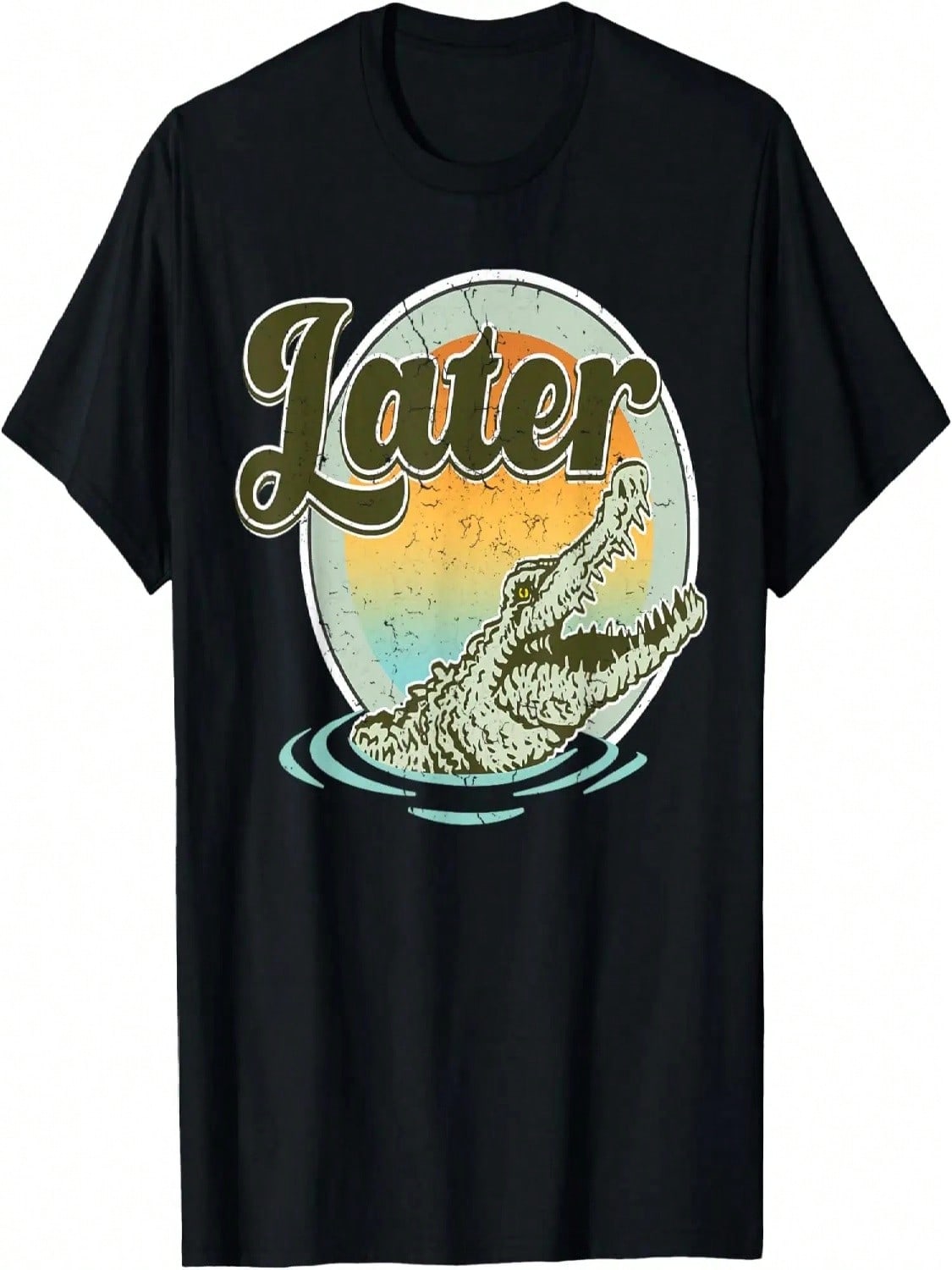 Vintage Retro Later Gator Cool 80 s 90 s Style Lover Gift T-Shirt S разноцветный