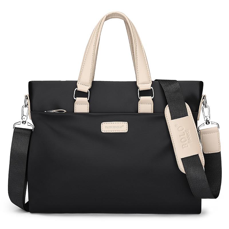 usiness en s Bag Men s xford loth andbag imple Horizontal Briefcase Business Casual Backpack Office ocument Bag чёрный
