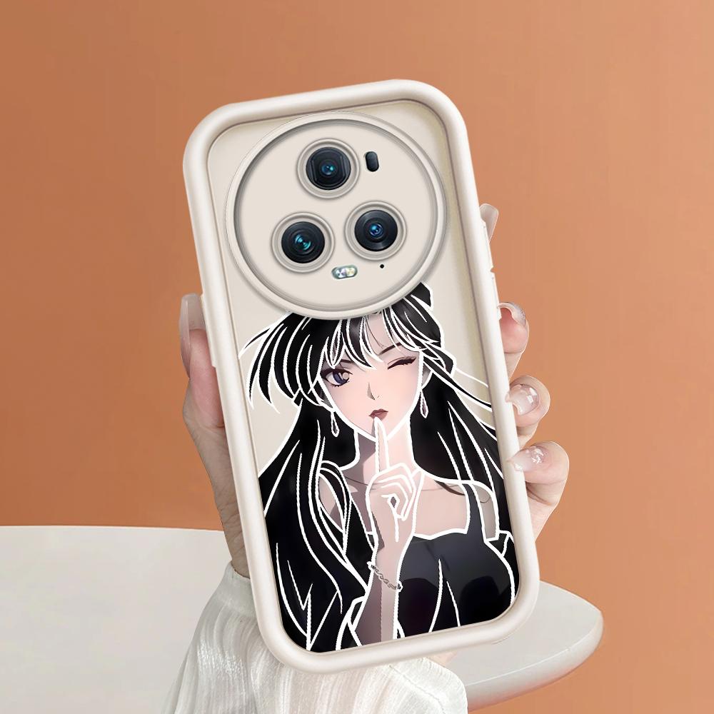 Soft Silicone Square Ladder Printing Pattern Phone Casing Full Cover Camera Shockproof Protection Rubber Case for Huawei Honor