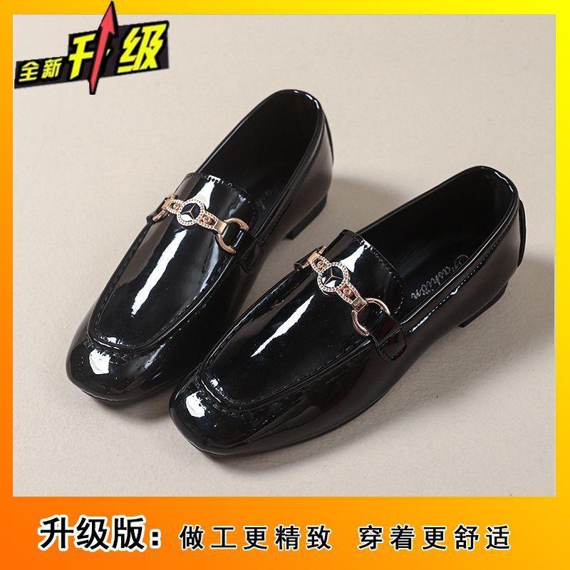 Fashion outer wear square head comfortable versatile loafers women's spring and autumn 2025 new popular commuter small leather shoes women