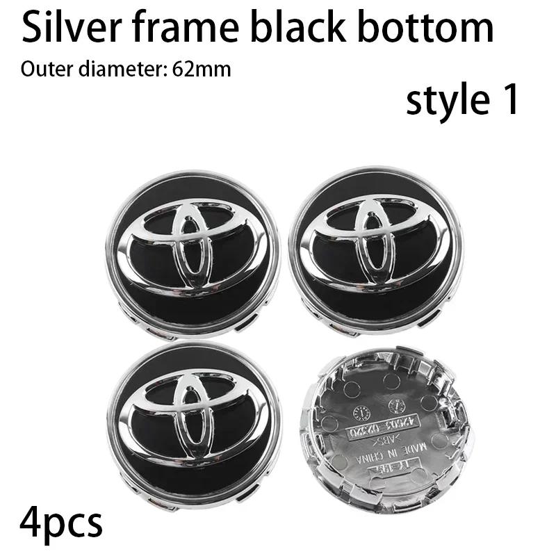 2026 Nowe Do Toyoty 4 szt. 57/62mm Do Samochodu Toyota Koło Koła Piasta Środkowa Nakładka Znak C-hr Prado Rav4 Yaris Hilux Prius Avensis Coroll