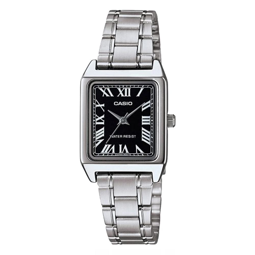 

Casio Ltp V007d 1b [Casio] Standard Analog Ladies Wristwatch Black Silver Metal Band