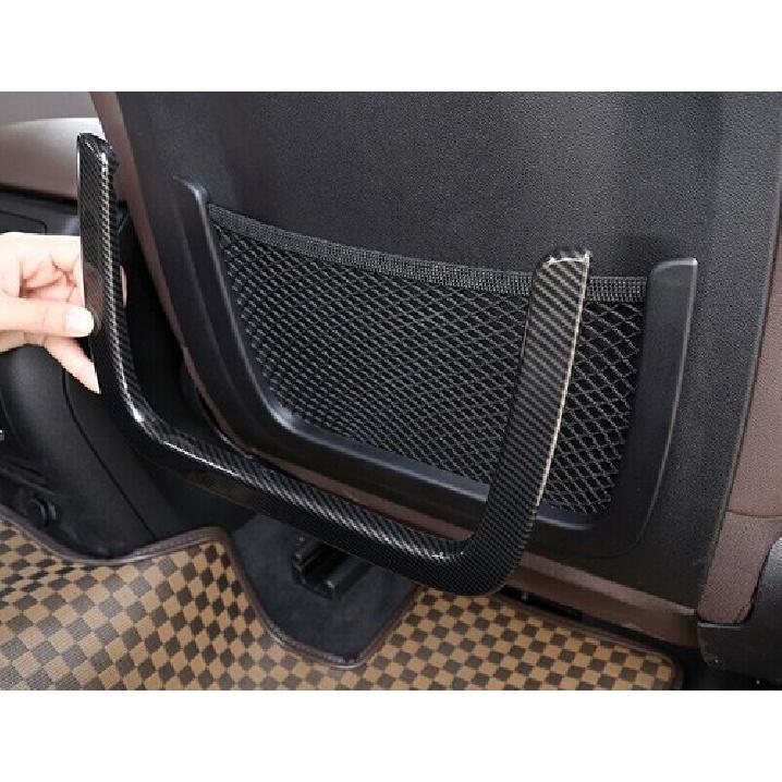 For BMW X3 G01 X4 2018-21 ABS Carbon Fiber Seat Behind Net Bag Frame Cover Trim