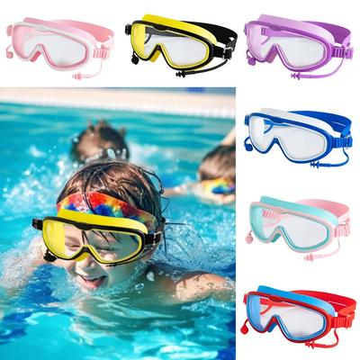 Lunettes de natation anti-buée utiles pour enfants, grande monture, large champ de vision, lunettes de natation unisexes, lunettes pour enfants haute définition