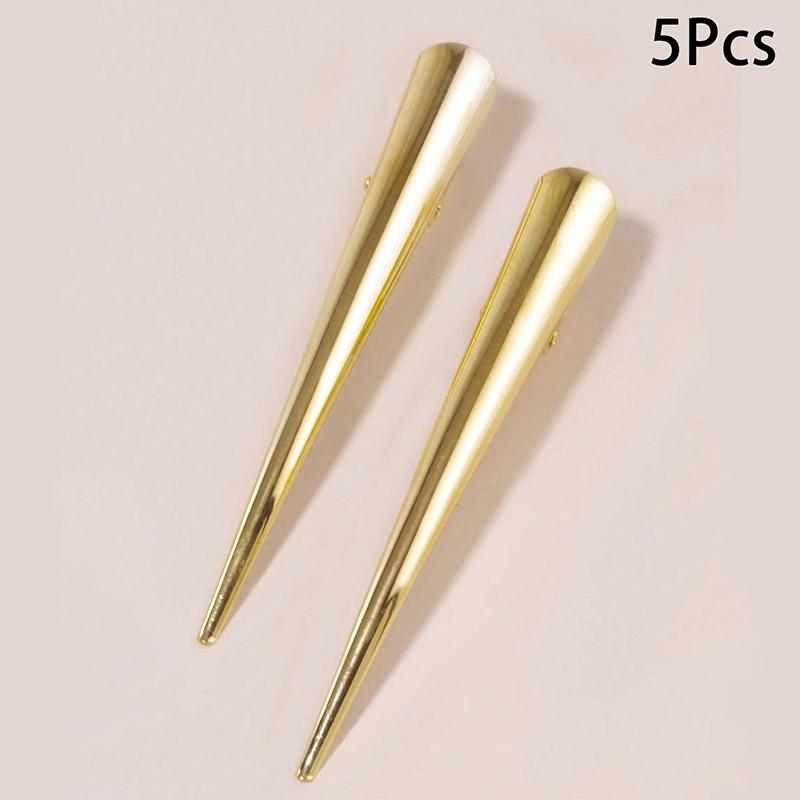 5/10Pcs Long Metal Hair Clips Horn Clip Hair Clamps Hair Accessories Duck Teeth Hairdressing Salon Tip Clip