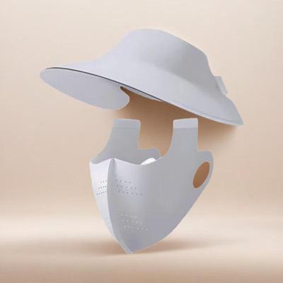 Women's Detachable Ice Silk Sun Protection Face Mask Hat