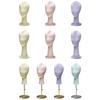 Velvet Fabric Cover Mannequin Head Detachable Cap Display Holder  For Hat Wigs and Jewelry Display