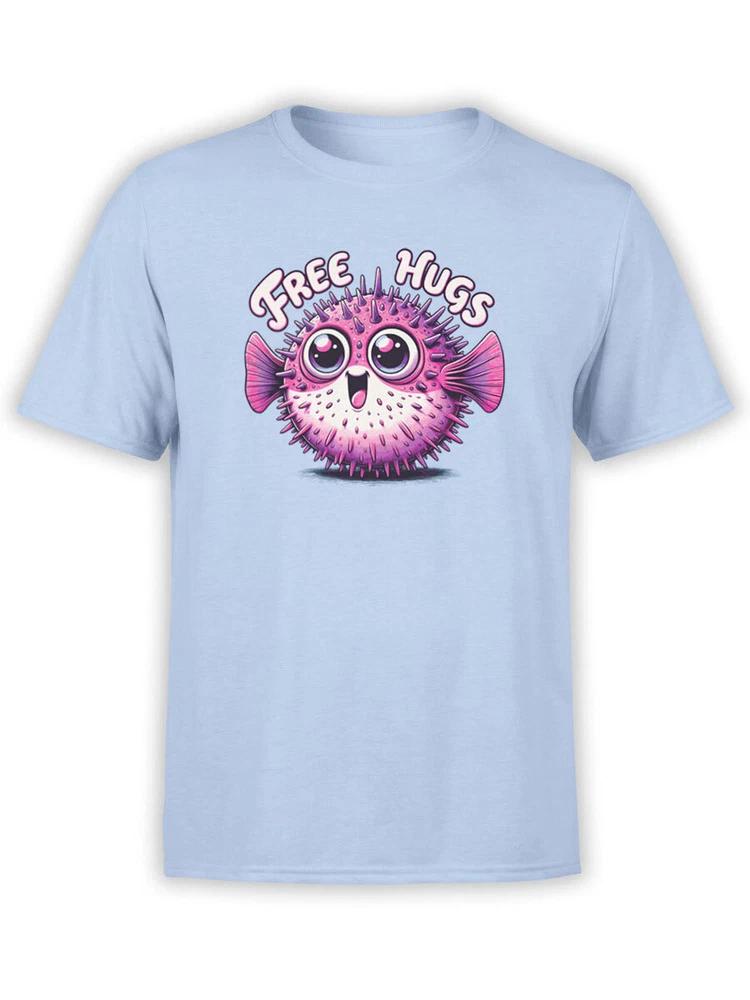 Unisex Tshirts Free Fugu Hugs Tshirt 100 Cotton S