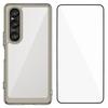 For Sony Xperia 1 VI Phone Case WANLONFENG XC Series TPU Acrylic Cover with Tempered Glass (Big Lens Hole)