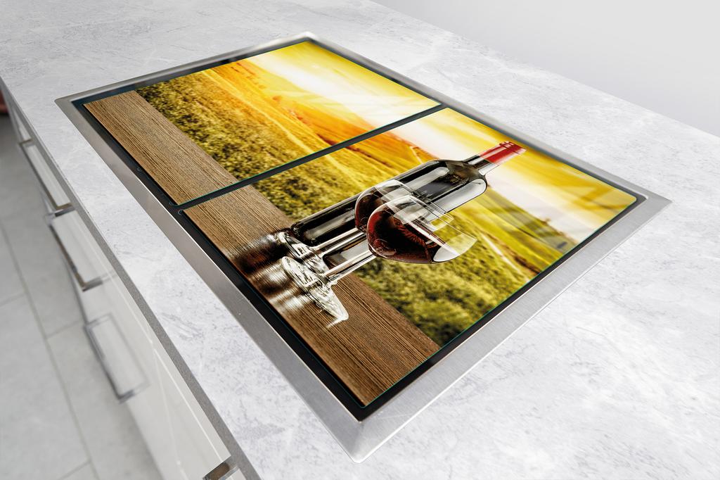 SZKLANA PŁYTA OCHRONNA DO KUCHNI 2x35x52 WINO