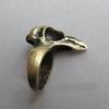 Bague d'ouverture tête d'oiseau homme européenne et américaine Anneau exagéré creux crâne d'oiseau Bijoux punk