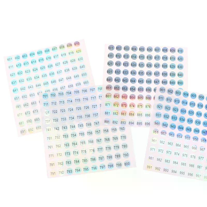 Sticker Nail Polish 1-1000 Waterproof Digital Label Self-adhesive Number Tableware Scrapbooking DIY Craft Digital Label