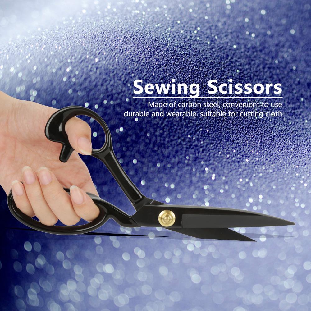 9 inch carbon steel lther stitching   handle clothing scissors assembly, comfortable grip for cutting fabric with smoothness and durability
