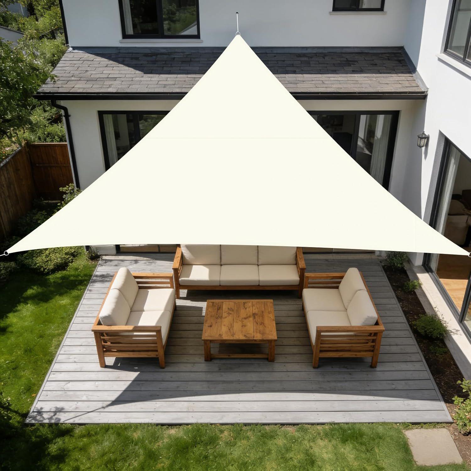 

UV Protective Polyester Oxford Sunshade Sail for Courtyard and Camping 2x2x2 meters брудно-білий