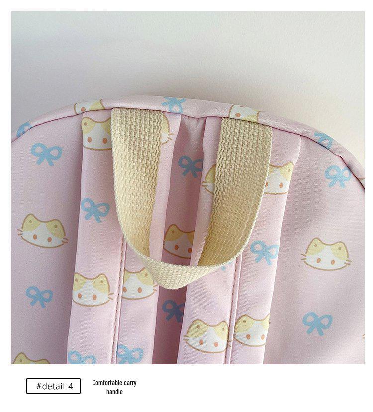 Charming Floral Bowknot Backpack for Students: Junior High, High School, and College