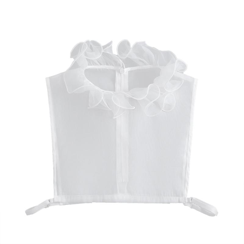 Elegant Detachable Lace Collar And Arm Sleeve Set For Formal Event Breathable Tulle Fabric Fashion Outfit Accessory