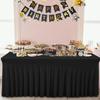 Solid Color Table Skirt Soft Table Cover Party Supplies Elastic Table Cloth  Wedding