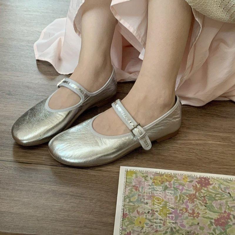 Leopard Print Low-heeled Single Shoes Autumn New Round Toe Shallow Mouth One-band Soft Sole Non-slip Low-top Shoes