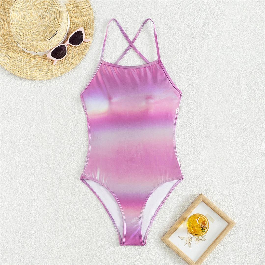 

Sexy PU Faux Leather Cross Back Women Swimwear One Piece Swimsuit Female High Leg Cut Backless Bather Bathing Suit Swim S