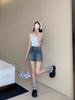 American Style High Waist Elastic Denim A-Line Shorts for Women - Plus Size Summer Hot Shorts