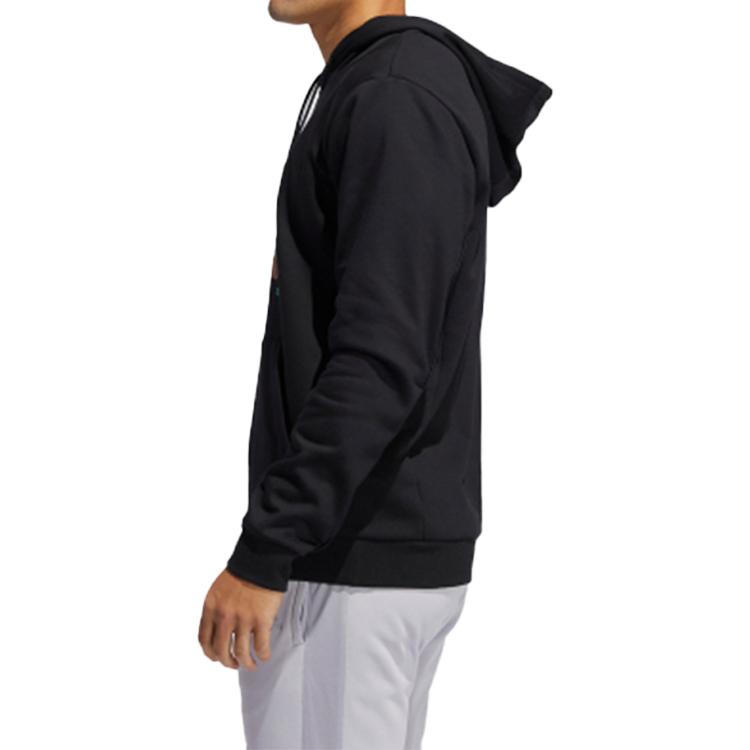 adidas Men's Black Cartoon Panda Printed Hooded Sweatshirt GN8020