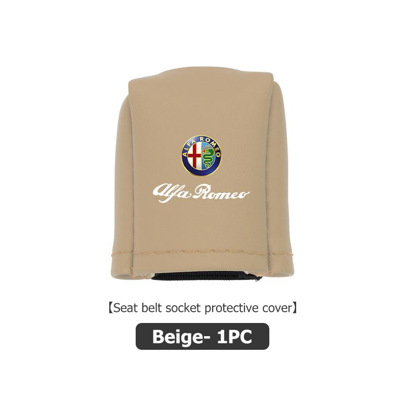 

For Alfa Romeo Car Seat Belt Socket cover Protection Case Anti-Scratch Seatbelt Clip Protector Cover GT Stelvio F1 Brera Volante