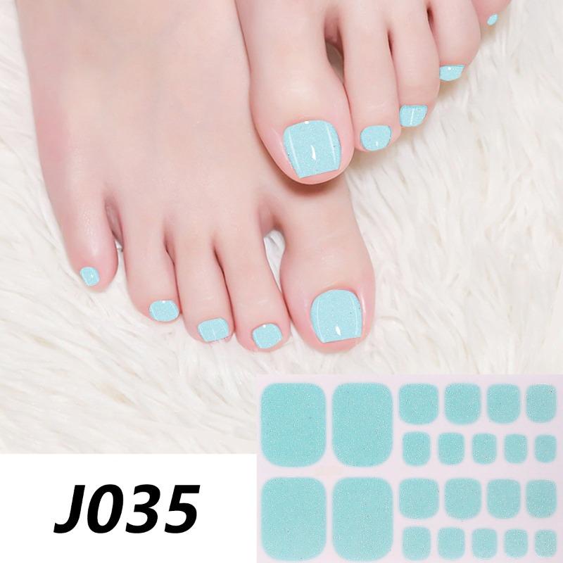 The New Pure Foot Stickers with Glitter Are Now Available for Full Checkered Nail Art
