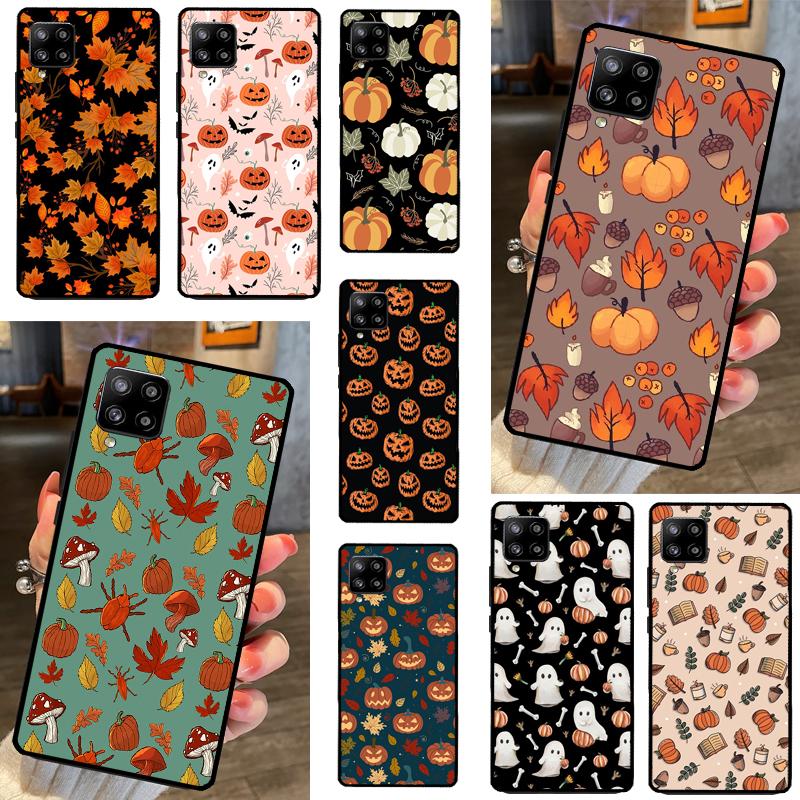 Autumn Leaves Fall Pumpkin Halloween For Samsung Galaxy A53 A33 A23 A13 A14 A34 A54 A51 A71 A52S A12 A22 A32 A42 A52 Phone Case
