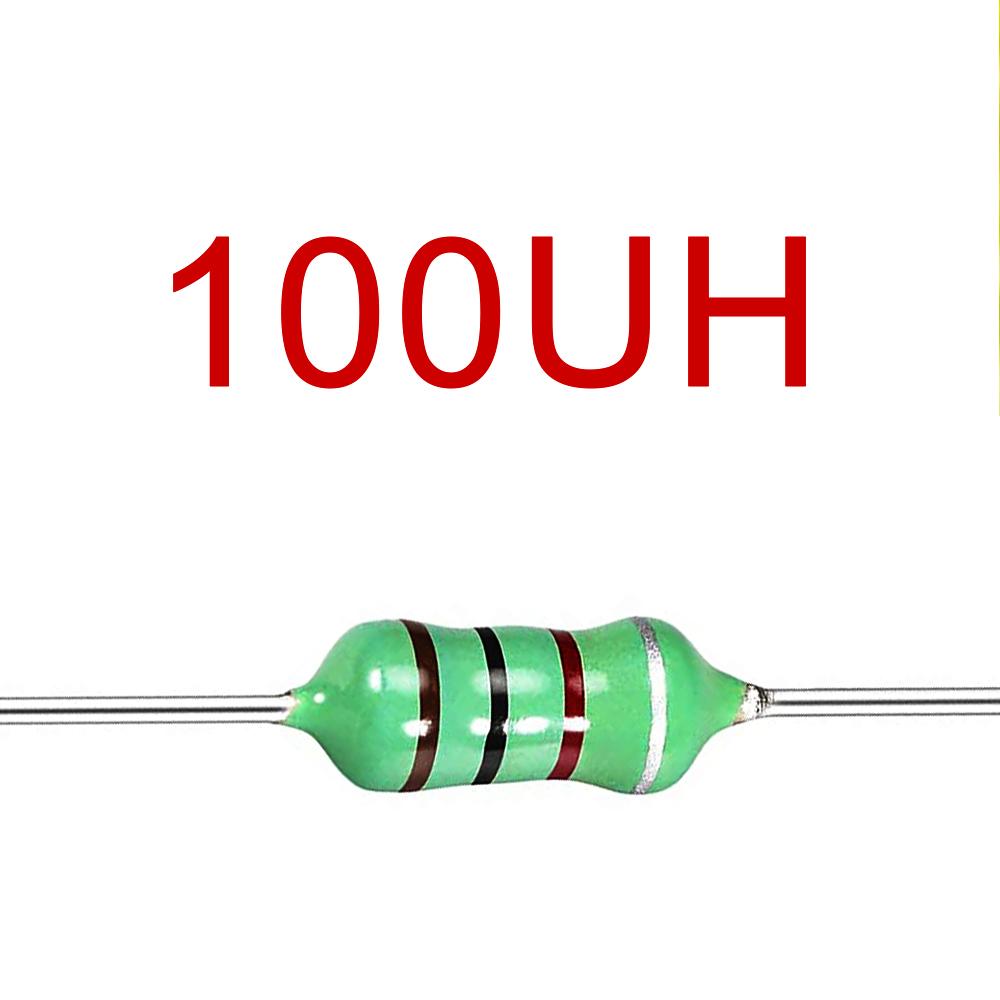 100PCS axiální svodový barevný kroužek Pevná induktor 1/2W 0,5W 1UH~1MH AL0410-1/4.7/10/22/33/47/100/220/470UH 1MH 0410 DIP barevná kruhová induktor Assorted Kit
