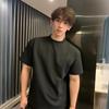Mens Cotton T Shirt Short Sleeve Basic Casual Loose Fit Solid Color Everyday Wear