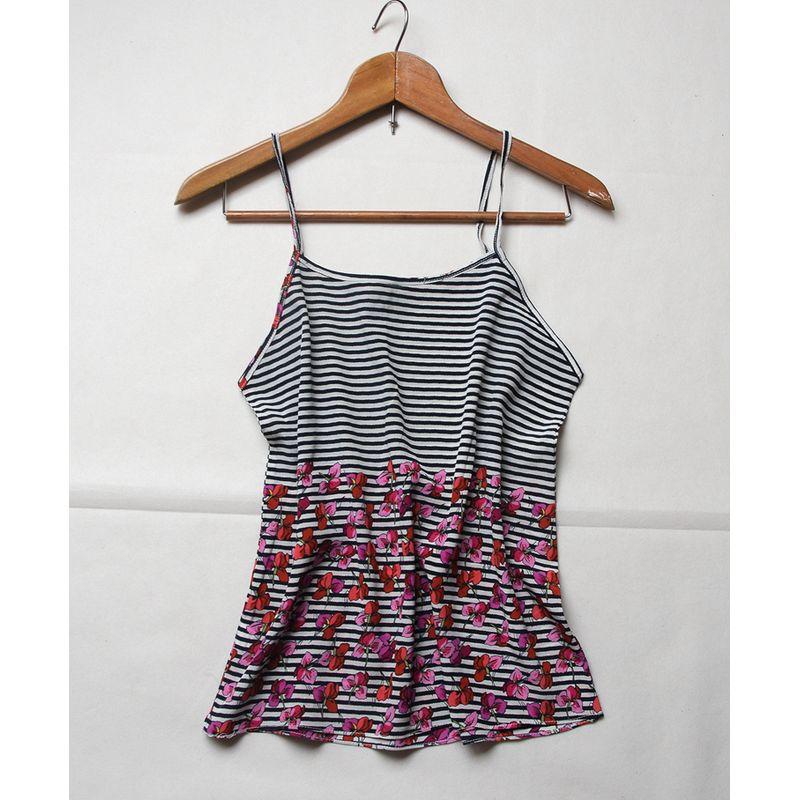 

Маленькая майка на бретелях, пижама, атлас, сексуальный и дышащий шелк Stripes Fit(031) Size M