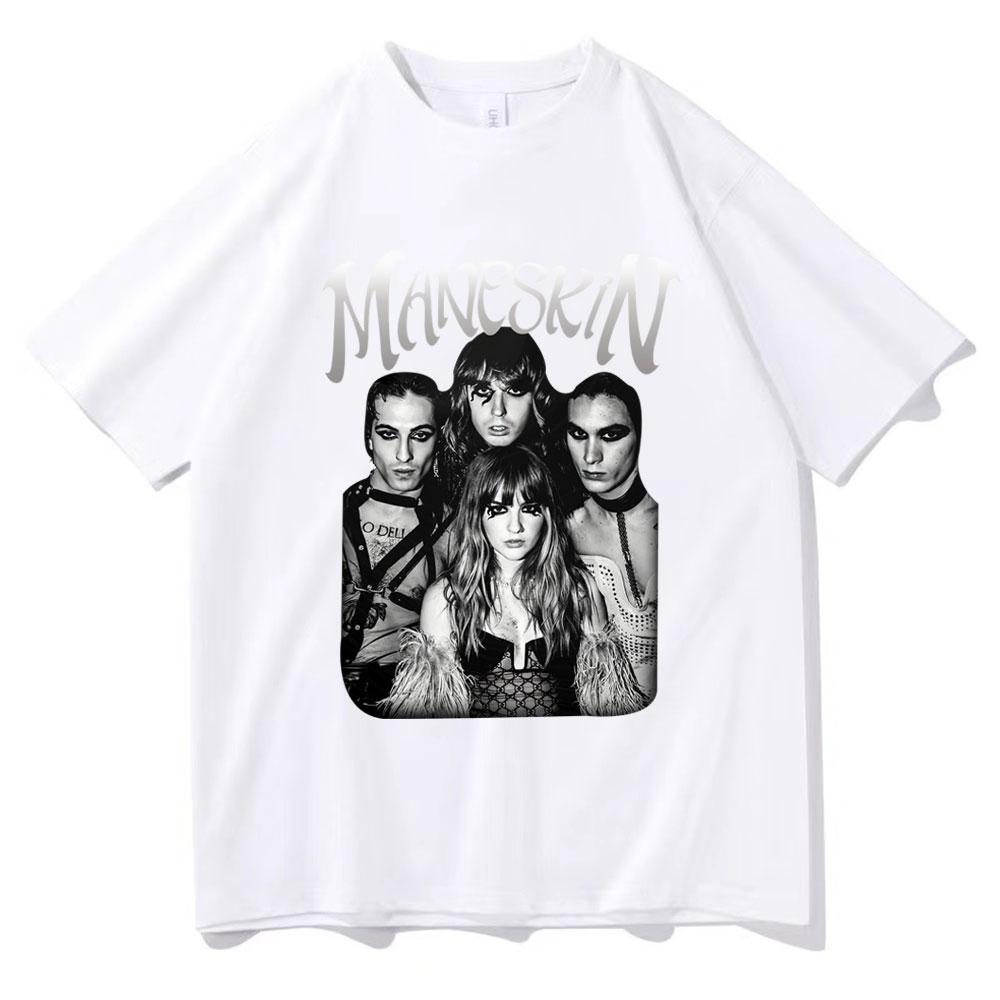 

Italian Rock Band Maneskin World Tour T-shirt Fashion Gothic Retro Men Women Loose Short Sleeve Casual T Shirts 3XL