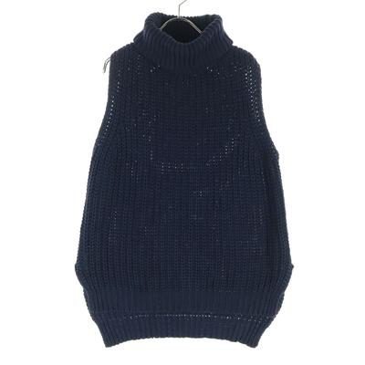 FLORENT Made In Japan Turtleneck Knit Vest Navy Women Used