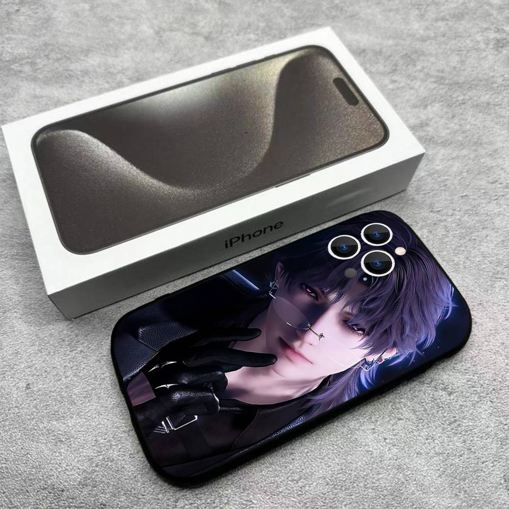 

Love D-Deepspac Rafayel Sylus Phone Case For iPhone 17,16,15,14,13,12,Pro,Max,Plus,E,SE4,Air,Mini Black Soft Box iPhone17