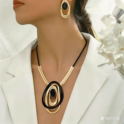 Fashion Necklace Earrings For Women Ladies