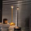 Wysoka Lampa Biurkowa z Kolumną Listwa Przezroczysta Lampa Biurkowa w Klimacie Kawiarni Lampa Grzybek Ładowanie przez USB Lampa Biurkowa