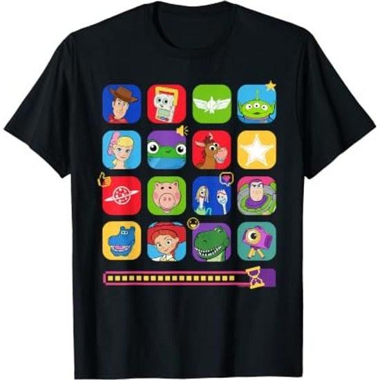 Disney Pixar Toy Story 5 Character Portrait Grid T-shirt