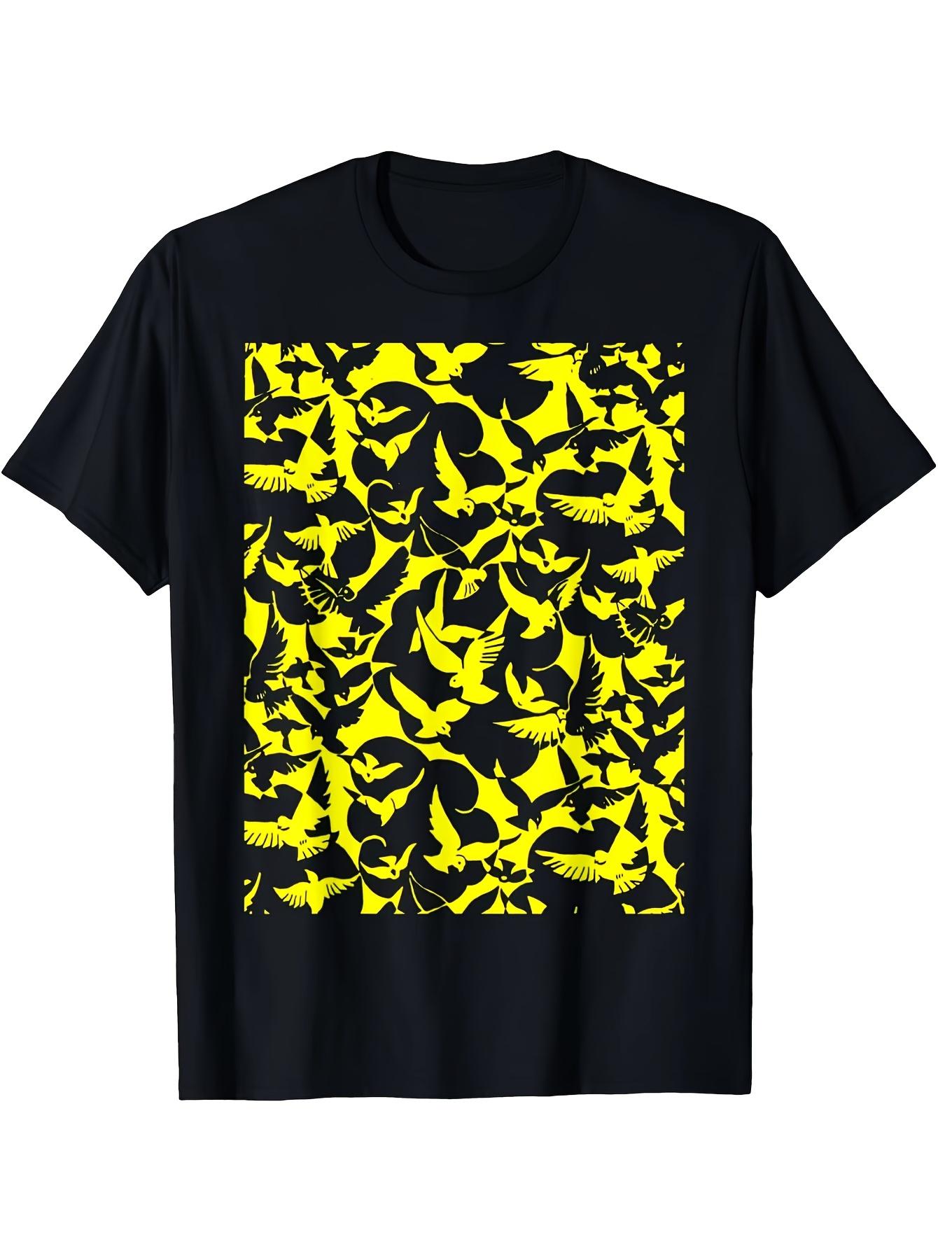 Men s T-Shirt Y2K With Neon Black Regular Fit 3XL
