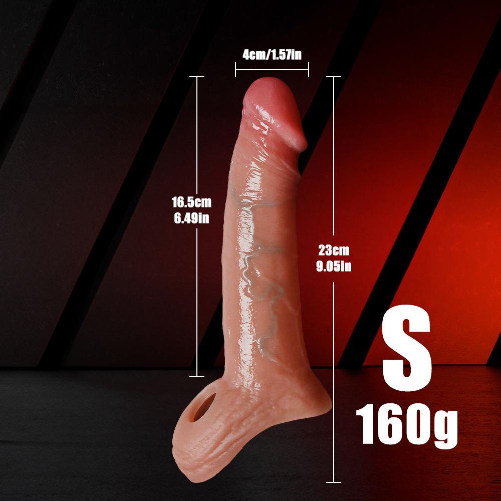 Penis Sleeve Enlargement Sleeve For Cock Sex Toys for Men Extender Silicone Dick Sleeve Artificial Penis Enlarge Thicken Condom