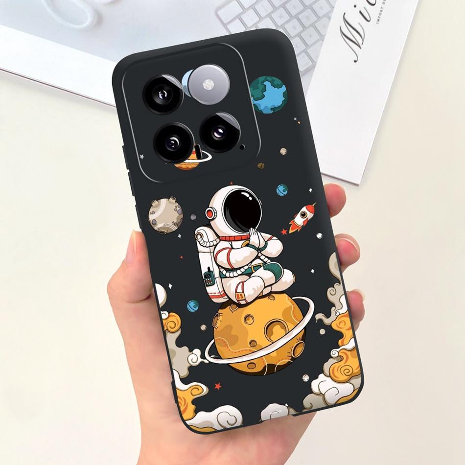 For Xiaomi 14 Phone Case Xiaomi Mi 14 5G Mi14 2024 Cute Cat Cartoon Jelly Silicon Soft Protective Back Cover