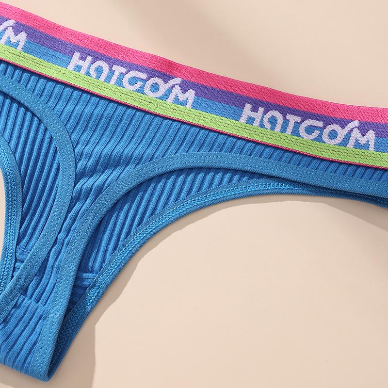 Mărime Europeană Sexy Tanga Talie Joasă Curea cu Litere Fir Chiloți Lenjerie de Damă Chiloți T-pantaloni Bumbac