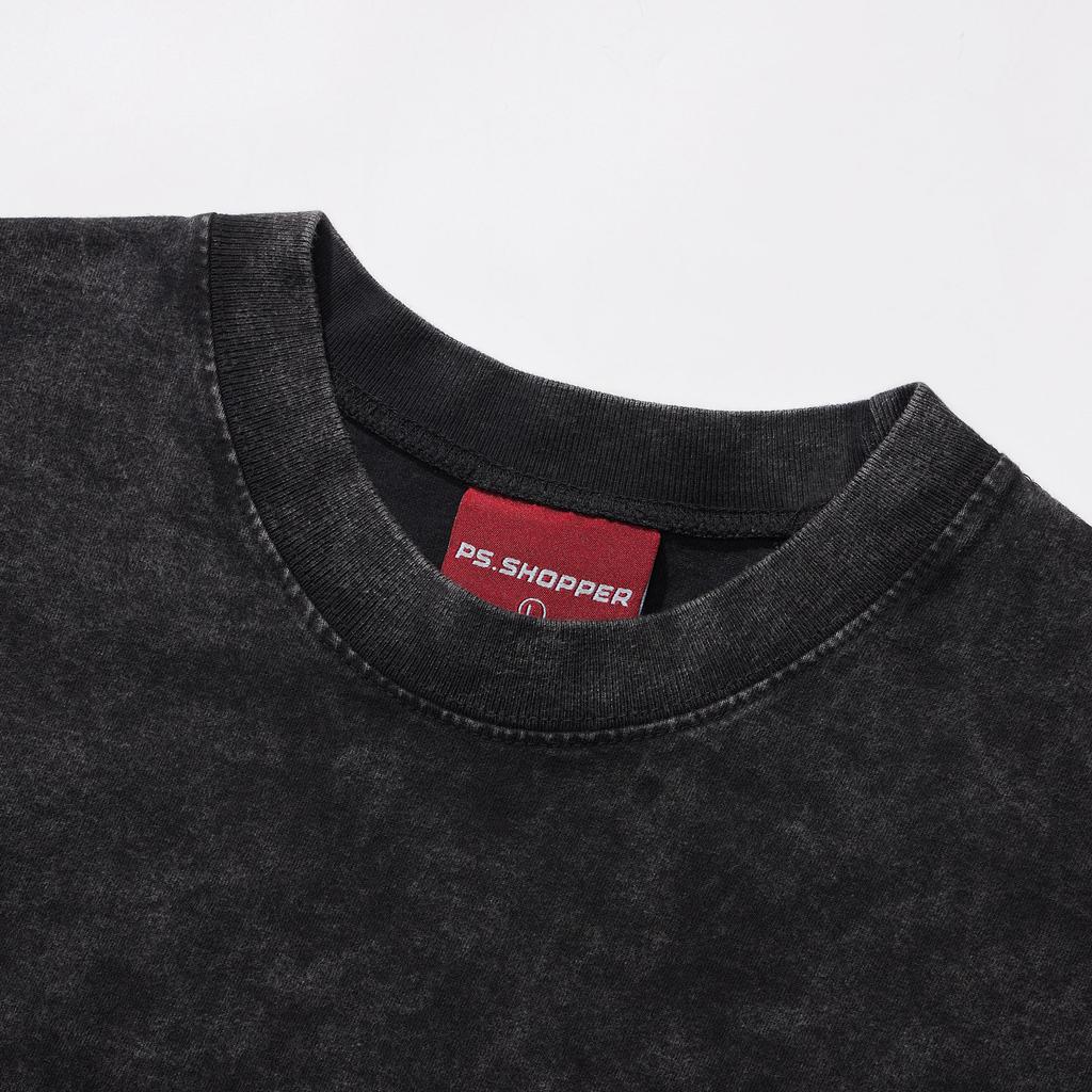 PSSHOPPER Stonewashed High-Density Long Sleeve [Black]